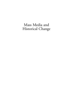 Mass Media and Historical Change Mass Media and Historical Change