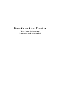 Genocide on Settler Frontiers Genocide on Settler Frontiers