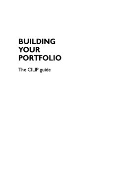 Building Your Portfolio Building Your Portfolio