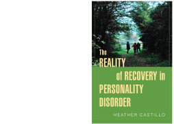 The Reality of Recovery in Personality Disorder