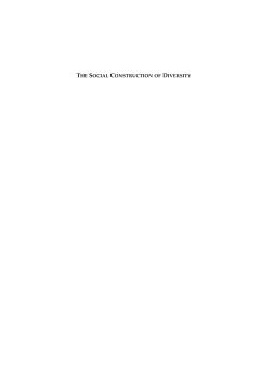 The Social Construction of Diversity The Social Construction of Diversity