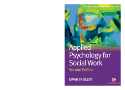 Applied Psychology for Social Work Applied Psychology for Social Work