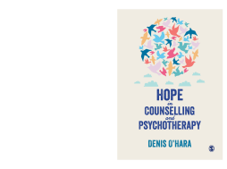 Hope in Counselling and Psychotherapy Hope in Counselling and Psychotherapy