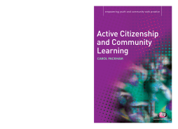 Active Citizenship and Community Learning Active Citizenship and Community Learning