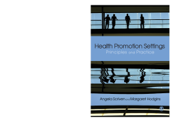 Health Promotion Settings Health Promotion Settings
