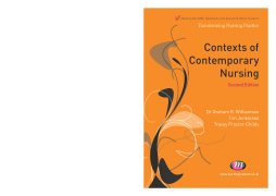 Contexts of Contemporary Nursing Contexts of Contemporary Nursing
