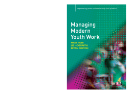 Managing Modern Youth Work Managing Modern Youth Work