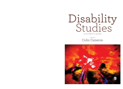 Disability Studies Disability Studies