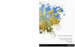 Ecology: Pearson New International Edition Ecology: Pearson New International Edition