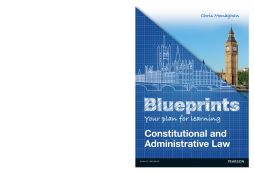Blueprints: Constitutional and Administrative Law Blueprints: Constitutional and Administrative Law