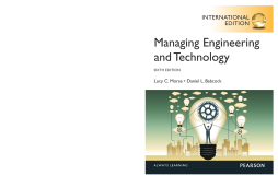 Managing Engineering and Technology, International Edition Managing Engineering and Technology, International Edition