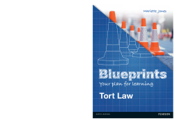 Blueprints: Tort Law Blueprints: Tort Law