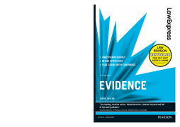 Law Express: Evidence (Revision Guide) Law Express: Evidence (Revision Guide)