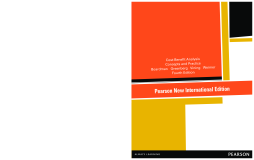 Cost-Benefit Analysis: Pearson New International Edition Cost-Benefit Analysis: Pearson New International Edition