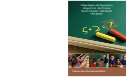 College Algebra and Trigonometry: Pearson New International Edition