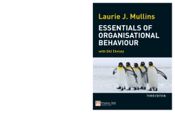Essentials of Organisational Behaviour