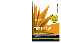 Law Express: Tort Law (Revision Guide) Law Express: Tort Law (Revision Guide)