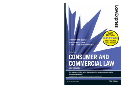 Law Express: Consumer and Commercial Law Law Express: Consumer and Commercial Law