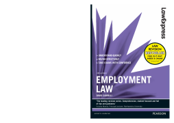 Law Express: Employment Law (Revision Guide) Law Express: Employment Law (Revision Guide)
