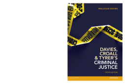 Davies, Croall & Tyrer's Criminal Justice Davies, Croall & Tyrer's Criminal Justice