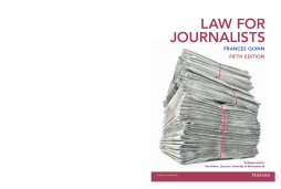 Law for Journalists Law for Journalists