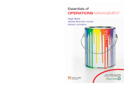 Essentials of Operations Management Essentials of Operations Management