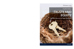 Trusts and Equity Trusts and Equity