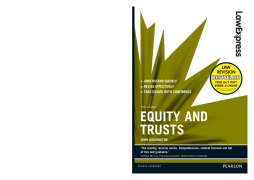 Law Express: Equity and Trusts Law Express: Equity and Trusts