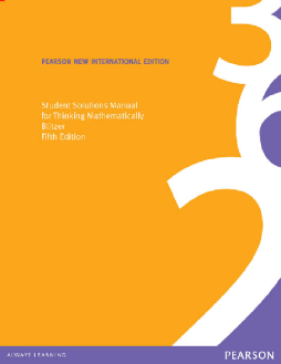 Student Solutions Manual for Thinking Mathematically: Pearson New International Edition Student Solutions Manual for Thinking Mathematically: Pearson New International Edition