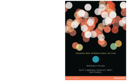 Working in Groups: Pearson New International Edition Working in Groups: Pearson New International Edition