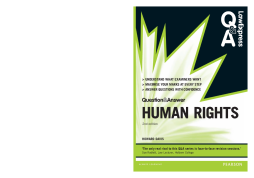 Law Express Question and Answer: Human Rights Law Express Question and Answer: Human Rights