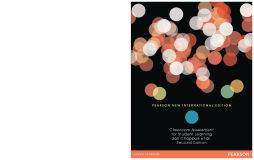 Classroom Assessment for Student Learning: Pearson New International Edition Classroom Assessment for Student Learning: Pearson New International Edition