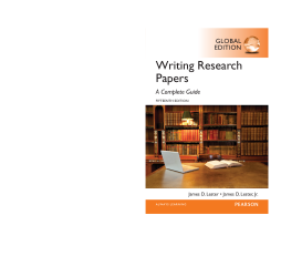 Writing Research Papers: A Complete Guide, Global Edition Writing Research Papers: A Complete Guide, Global Edition