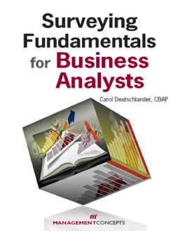Surveying Fundamentals for Business Analysts Surveying Fundamentals for Business Analysts