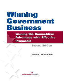 Winning Government Business: Gaining the Competitive Advantage with Effective Proposals Winning Government Business: Gaining the Competitive Advantage with Effective Proposals