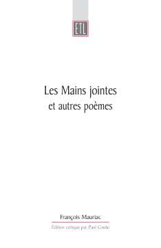 Les Mains Jointes Et Autres Poèmes (1905-1923) Les Mains Jointes Et Autres Poèmes (1905-1923)