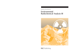 Environmental Radiochemical Analysis III