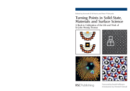 Turning Points in Solid-State, Materials and Surface Science Turning Points in Solid-State, Materials and Surface Science