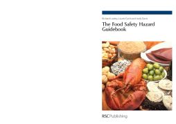 The Food Safety Hazard Guidebook The Food Safety Hazard Guidebook