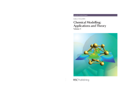 Chemical Modelling Chemical Modelling