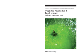 Magnetic Resonance in Food Science Magnetic Resonance in Food Science