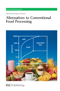 Alternatives to Conventional Food Processing Alternatives to Conventional Food Processing