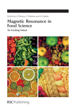 Magnetic Resonance in Food Science Magnetic Resonance in Food Science