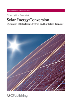 Solar Energy Conversion Solar Energy Conversion