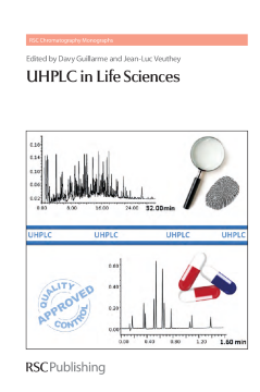 UHPLC in Life Sciences UHPLC in Life Sciences