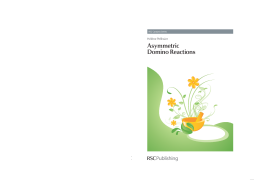 Asymmetric Domino Reactions Asymmetric Domino Reactions
