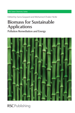Biomass for Sustainable Applications Biomass for Sustainable Applications