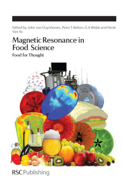 Magnetic Resonance in Food Science Magnetic Resonance in Food Science