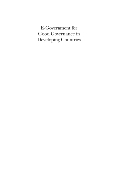 E-Government for Good Governance in Developing Countries E-Government for Good Governance in Developing Countries