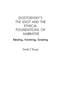 Dostoevsky's The Idiot and the Ethical Foundations of Narrative